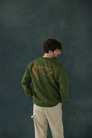 Sweatshirt - Urban Green & Orange