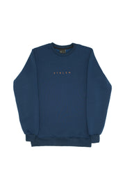 Sweatshirt - Navy Blue & Tan