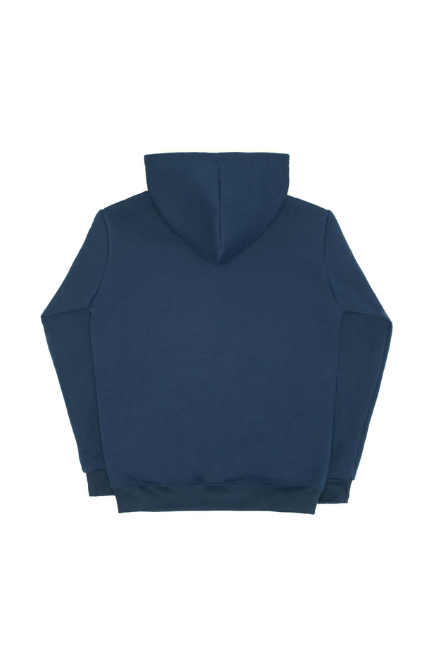 Hoodie - Navy Blue & Tan