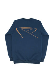 Navy Blue & Tan Sweatshirt, back packshot