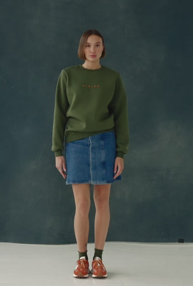 Sweatshirt - Urban Green & Orange